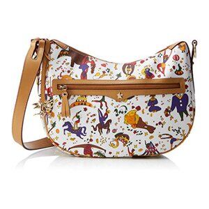 Piero Guidi Magic Circus Coated Canvas Hobo Bag